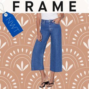 NWT FRAME – High-Rise Wide-Leg Crop Jeans – size 29